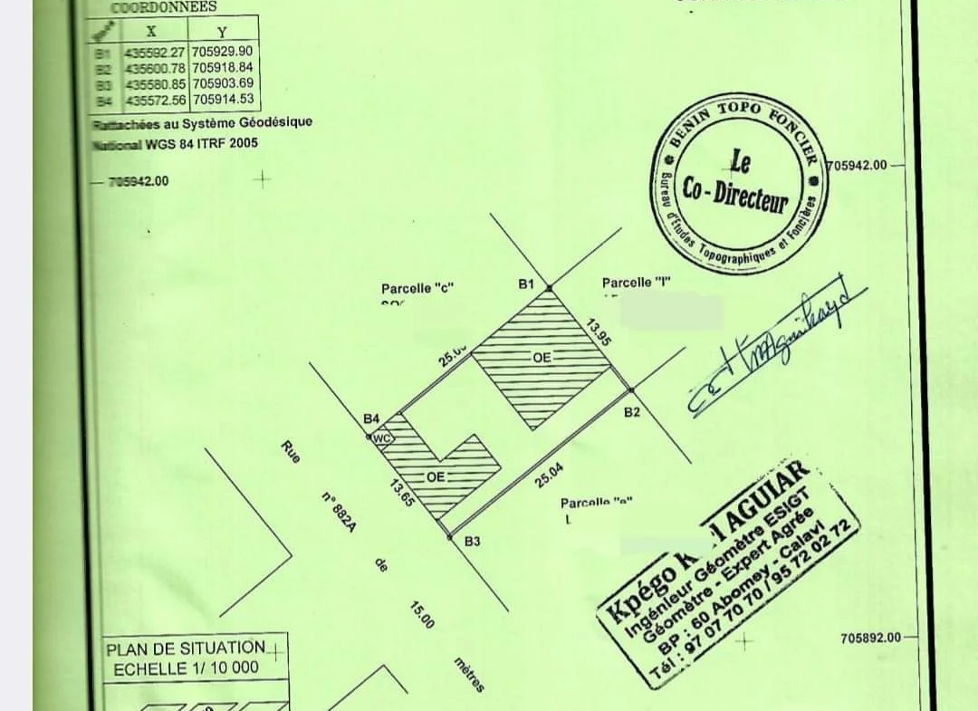 Vente de Parcelle Lotie et Recasée à Gbèdjromèdé, Cotonou - BENIN-IMMO