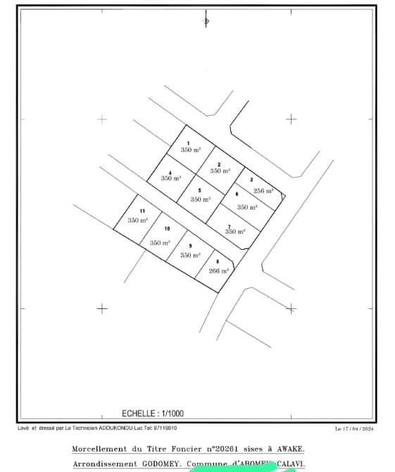 À VENDRE : Parcelles viabilisées à Awaké (Maria Gléta) Calavi