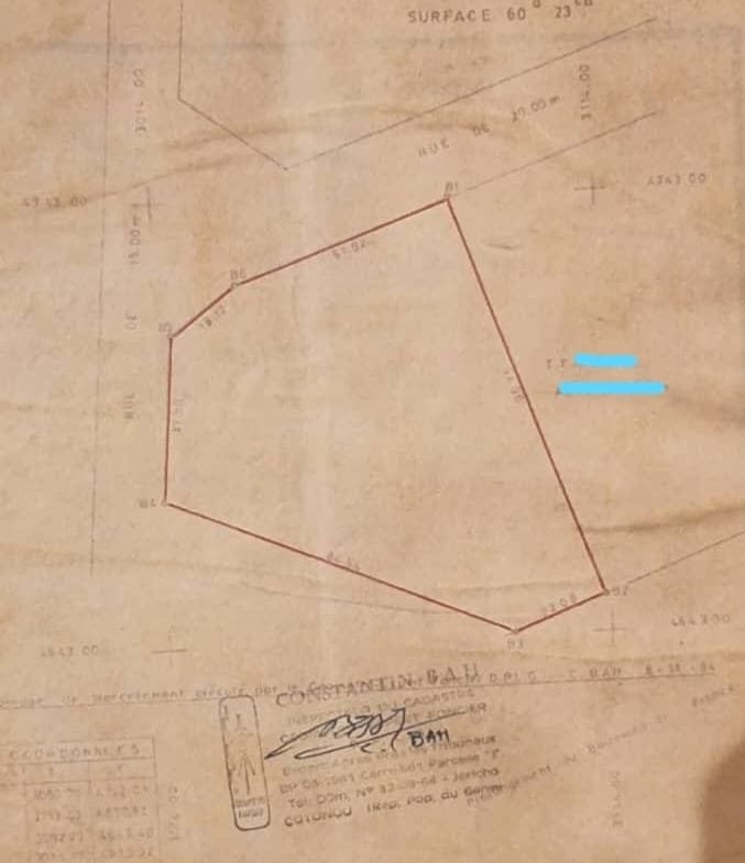 Domaine à vendre à Cotonou Zone Aéroport 6023 m2 - Benin Immo