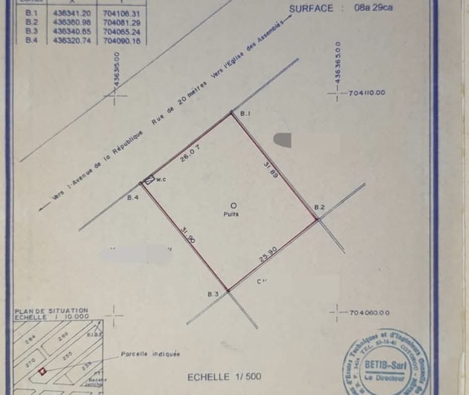 Grande parcelle avec titre foncier à vendre à Jéricho, Cotonou - BENIN-IMMO