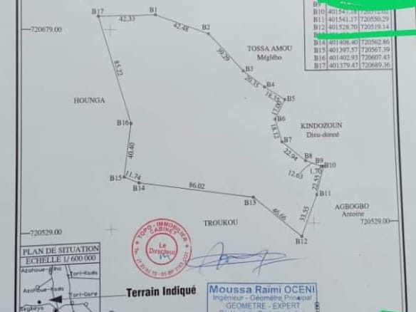 Vente Domaine d’1,5 Hectare à Tori Bossito