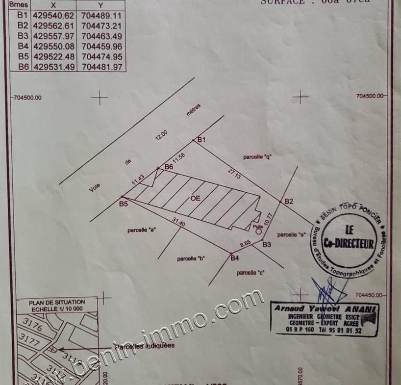 Parcelle à vendre à Agla Cotonou - Benin Immo