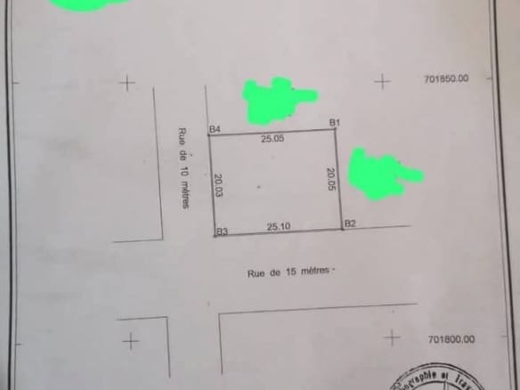 Parcelle en Angle de Rue avec Titre Foncier à Vendre à Fidjrossè Plage