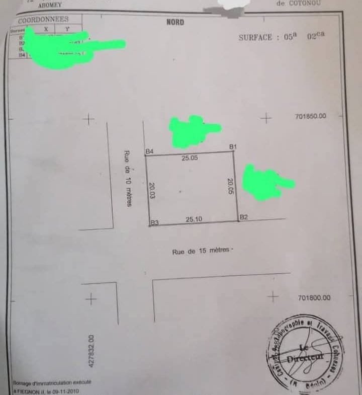 Parcelle en Angle de Rue avec Titre Foncier à Vendre à Fidjrossè Plage
