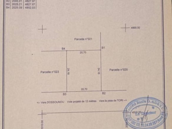 Parcelle 500 m² à vendre à Hêvié Dénou avec TF personnel