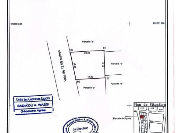 Parcelle clôturée de 325 m² à vendre à Fidjrossè Togbin Plage