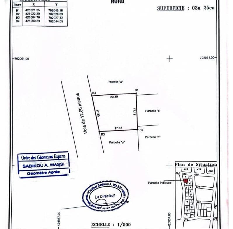 Parcelle clôturée de 325 m² à vendre à Fidjrossè Togbin Plage