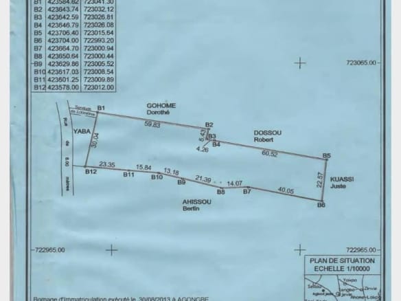 Terrain de 3210 m² avec Titre Foncier à vendre à Glo-Djigbé