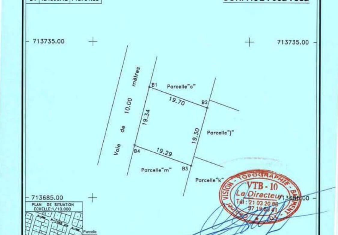 Parcelle 375 m² avec titre foncier à vendre à Calavi Tokan