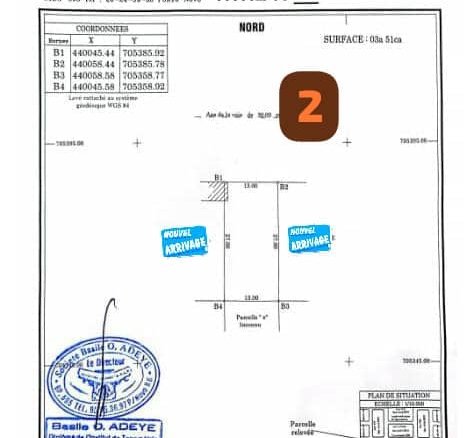 2 Parcelles clôturées avec TF à vendre à Akpakpa Africando-2