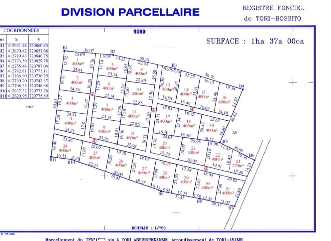 30 Parcelles à Vendre Tori-Avamè