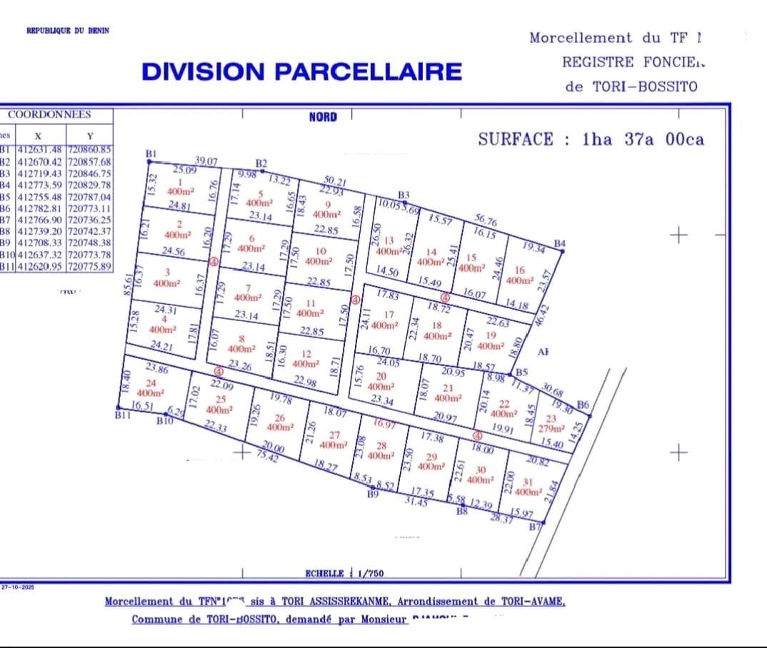 30 Parcelles à Vendre Tori-Avamè