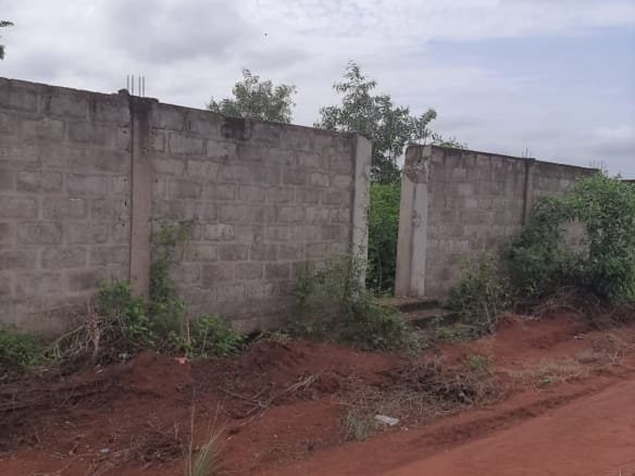 Terrain clôturé de 1000 m² à Adjagbo,