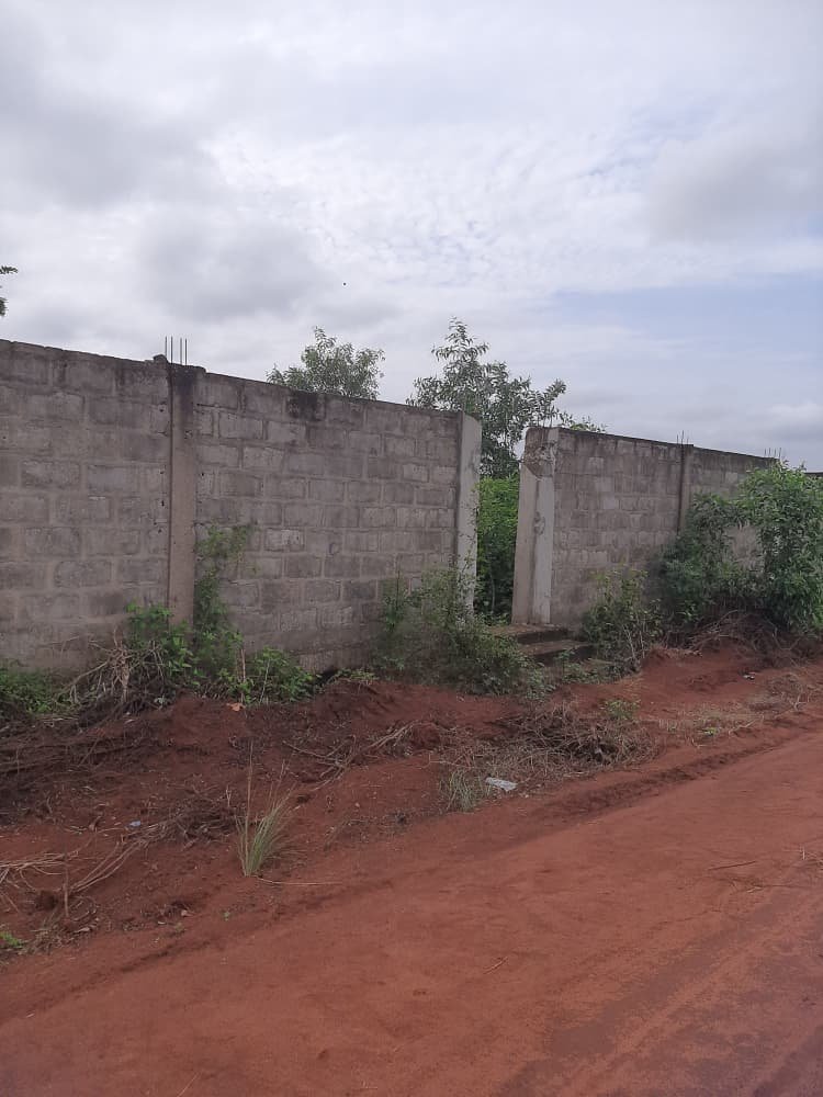 Terrain clôturé de 1000 m² à Adjagbo,