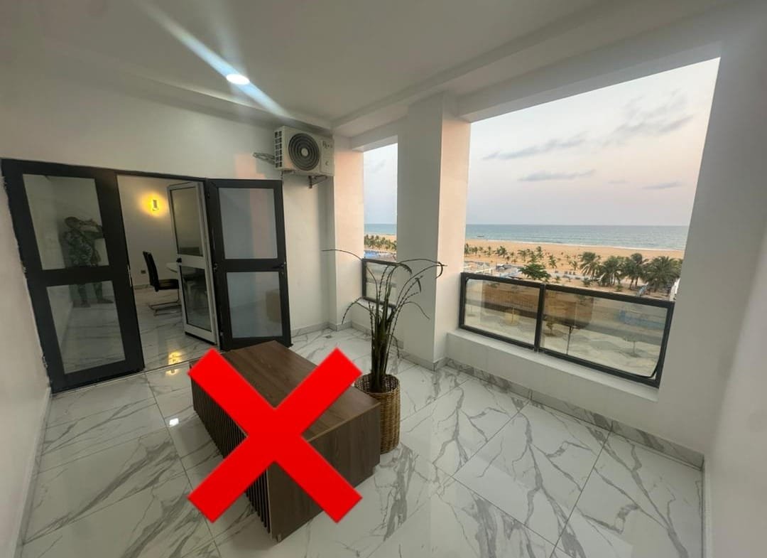 Appartement meublé vue mer à louer à Fidjrossè Plage Cotonou - BENIN-IMMO
