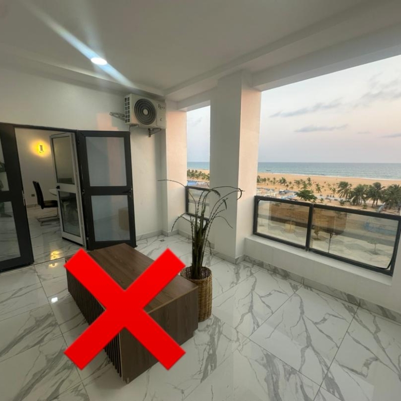 Appartement meublé vue mer à louer à Fidjrossè Plage Cotonou - BENIN-IMMO