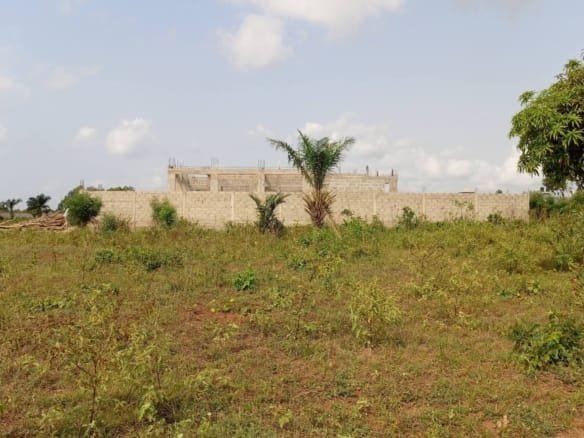 Parcelle de 600 m² avec Titre Foncier personnel à vendre à Calavi Ouèdo La Verdure, proche du goudron, zone sécurisée et viabilisée.