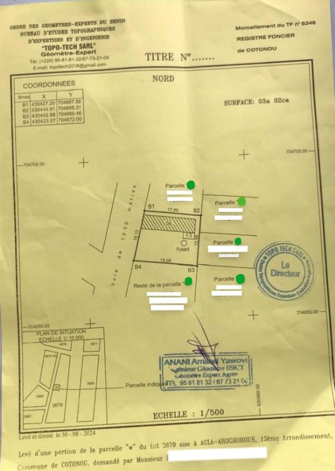 Parcelle avec titre foncier à Agla Zogbohouè