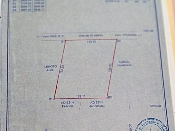 Domaine de 2 hectares à vendre à Zogbodomey avec titre foncier