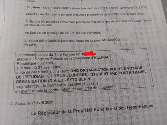 Domaine de 3 hectares avec titre foncier à Allada 2