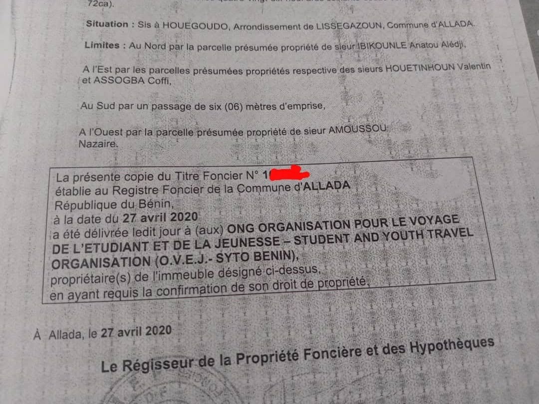 Domaine de 3 hectares avec titre foncier à Allada 2