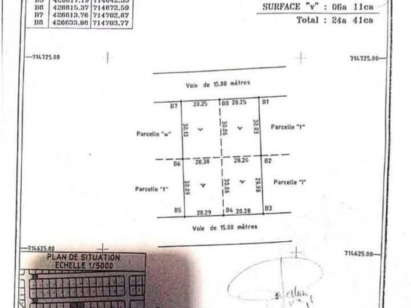 Domaine de 4 parcelles titrées à vendre à Zoca