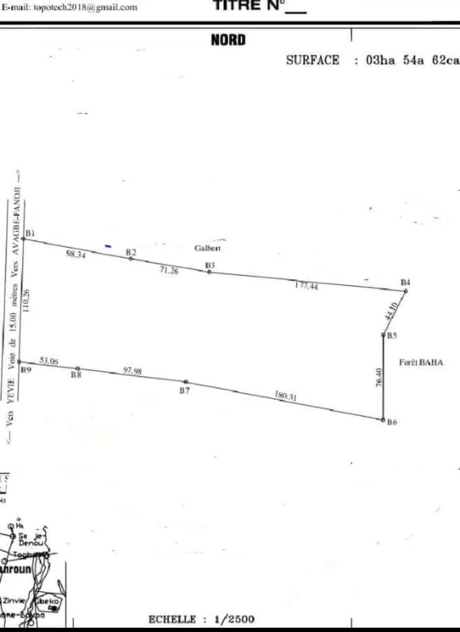 Domaine de palmeraie avec titre foncier à Kpanroun 3
