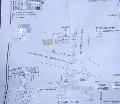 Parcelle à vendre à Fidjrossè Calvaire