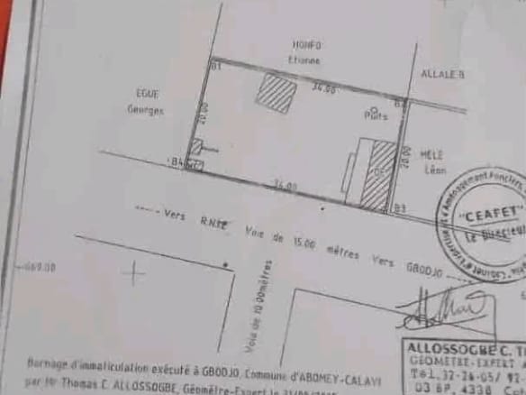 Parcelle avec titre foncier à vendre à Arconville