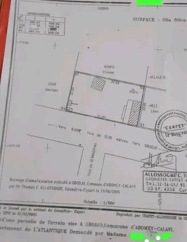 Parcelle avec titre foncier à vendre à Arconville