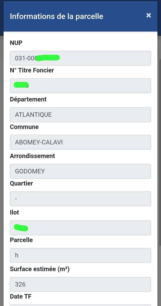 Parcelle avec titre foncier personnel à Cocotomey 2