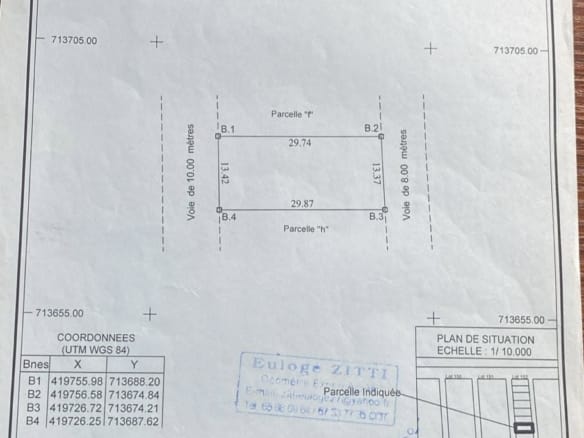 Parcelle de 400 m² avec titre foncier à Ouèdo