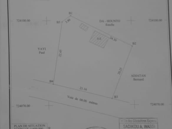 Parcelle de 544 m² à Glo Djigbé Aga