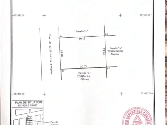 Parcelle de 600 m² à Ouèdo SONICOG