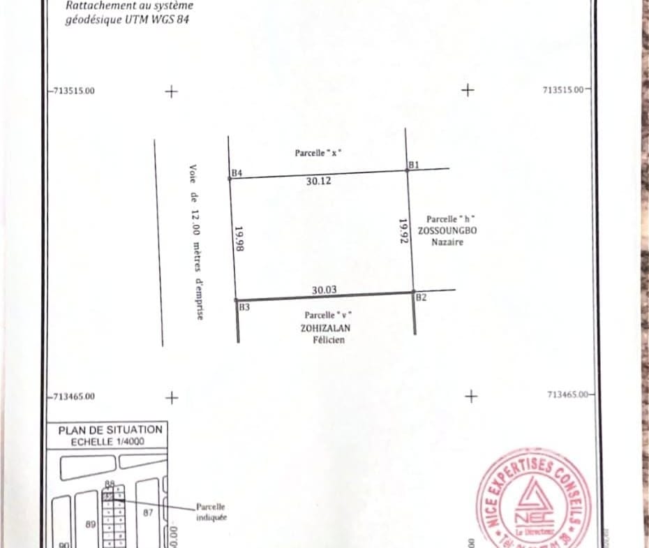 Parcelle de 600 m² à Ouèdo SONICOG