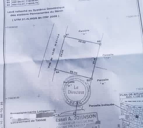 Parcelle de 611 m² à vendre à Adjarra Tanmè Kpota