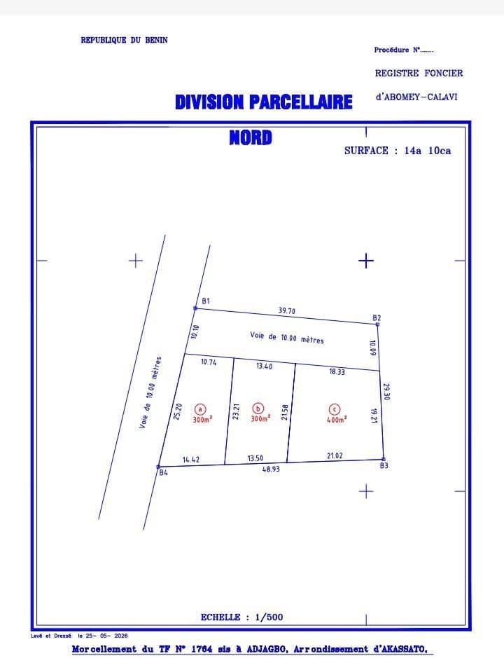 Parcelles avec titre foncier à Adjagbo Akassato