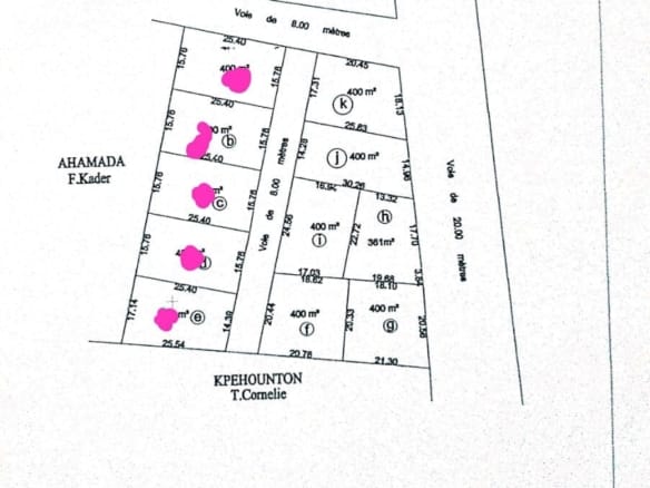 Parcelles avec titre foncier à vendre à Ouedo