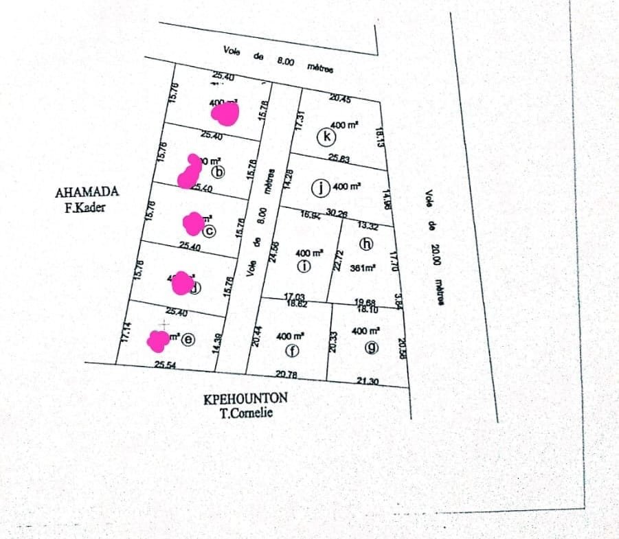 Parcelles avec titre foncier à vendre à Ouedo