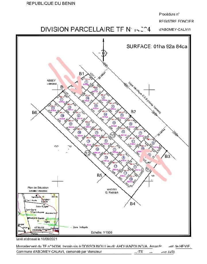 Parcelles recasées à vendre à Ouèdo Houanzondja