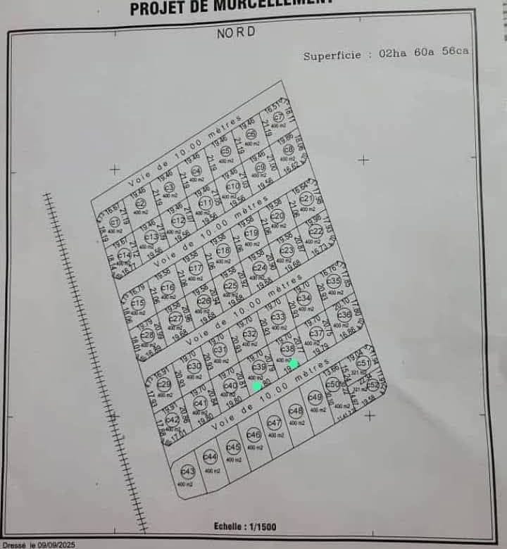 Parcelles recasées avec titre foncier à Pahou