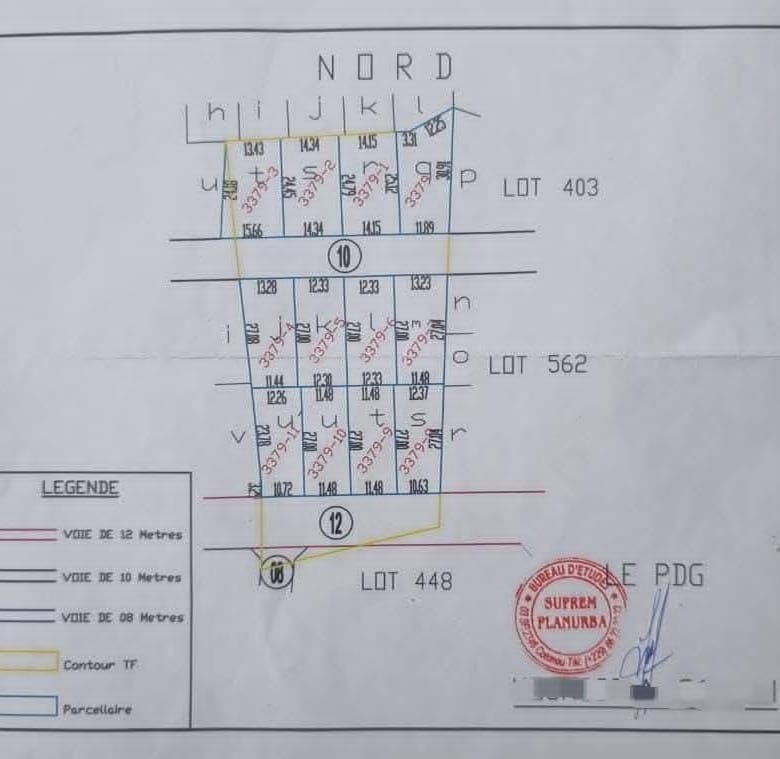 Parcelles titrées à vendre à Togbin Zone 3 Route des Pêches 3