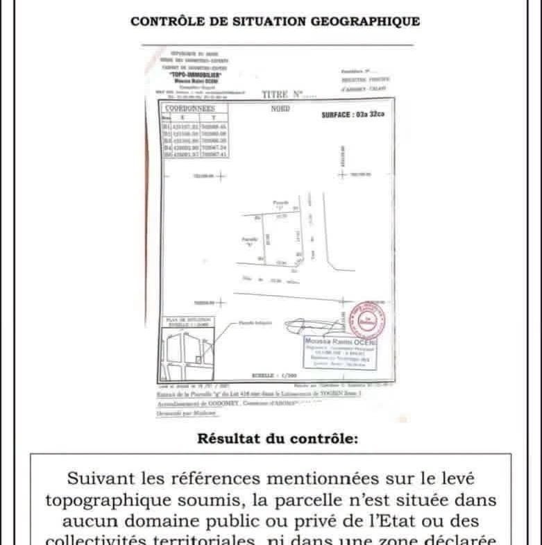 parcelle à vendre à Togbin Zone 3 2