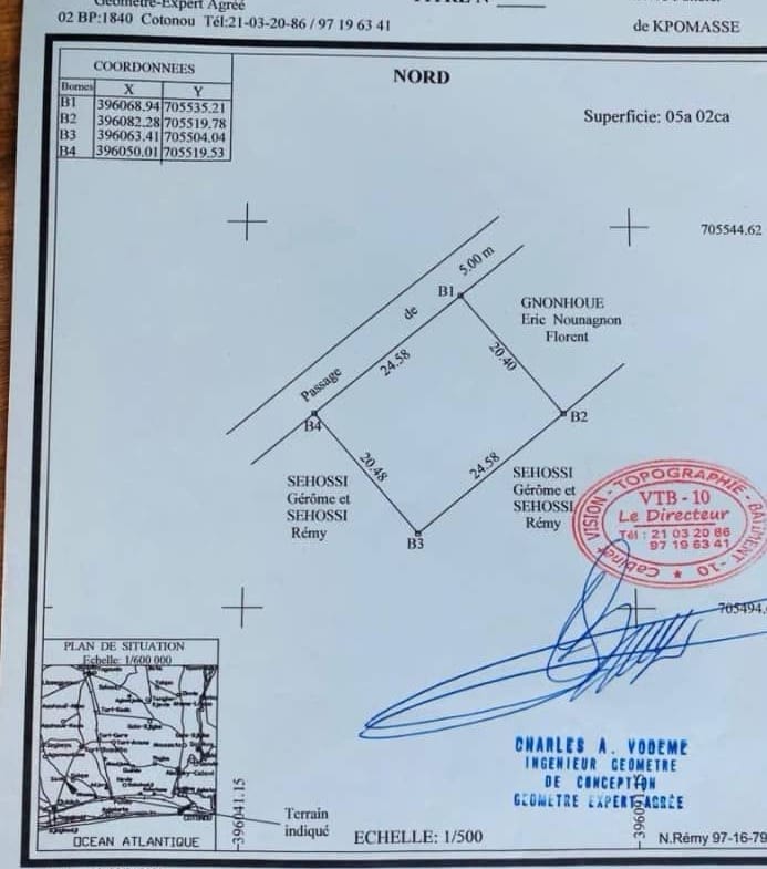 Deux parcelles au bord du goudron à vendre à Ouidah Gbèna Nord