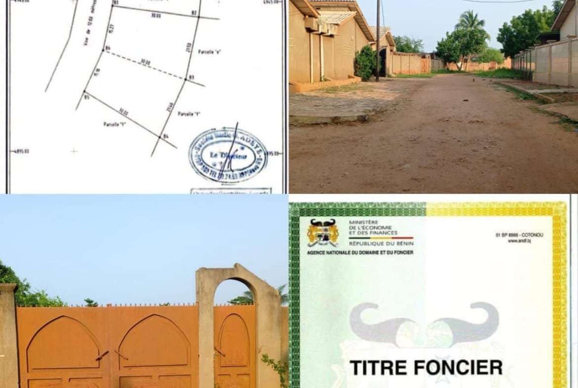 Deux parcelles clôturées avec titres fonciers à vendre à Goho Abomey