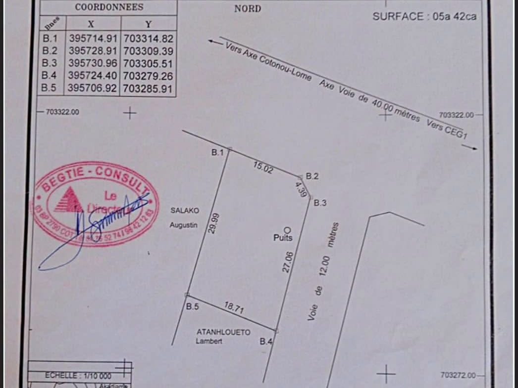 Deux parcelles en angle de rue à vendre à Ouidah Zomaïkpota