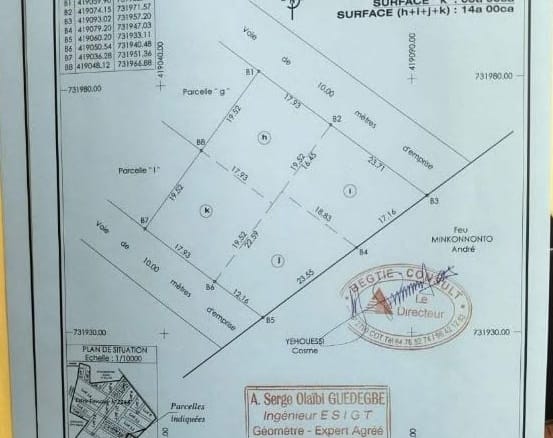 Domaine de 4 parcelles à vendre à Tangbo Djévié près de la GDIZ
