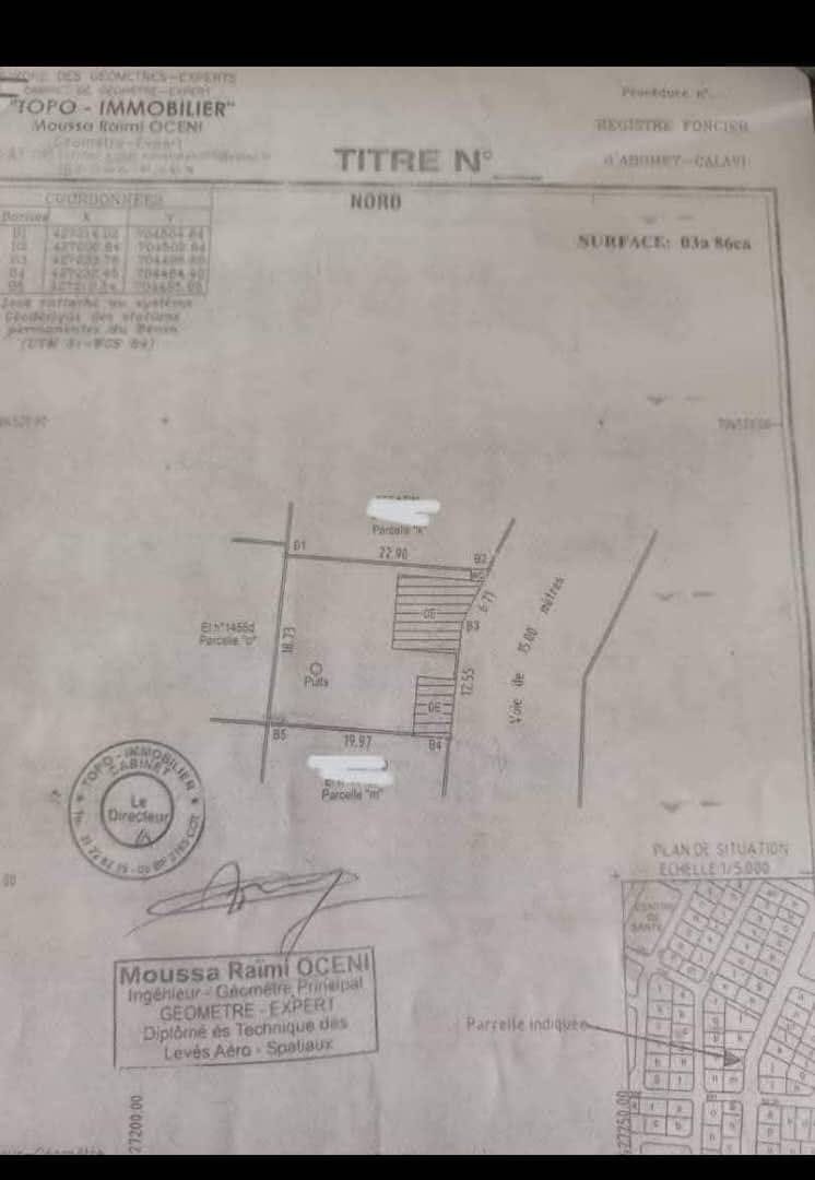 Parcelle clôturée à vendre à Godomey Akogbato