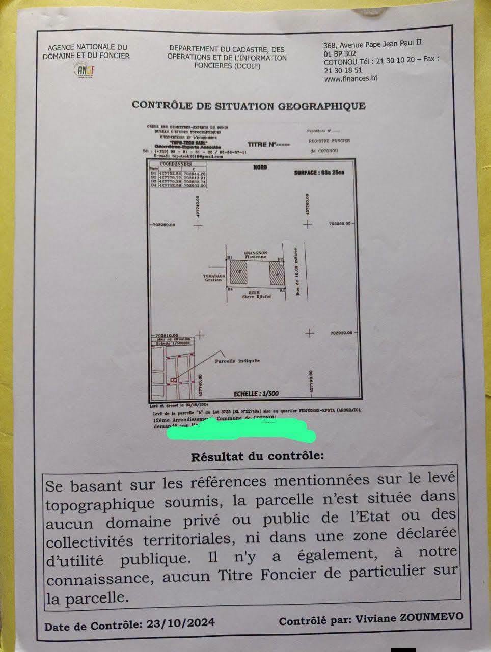 Parcelle clôturée de 326 m² à vendre à Fidjrossè Akogbato Cotonou 2 Parcelle clôturée de 326 m² à vendre à Fidjrossè Akogbato Cotonou 2