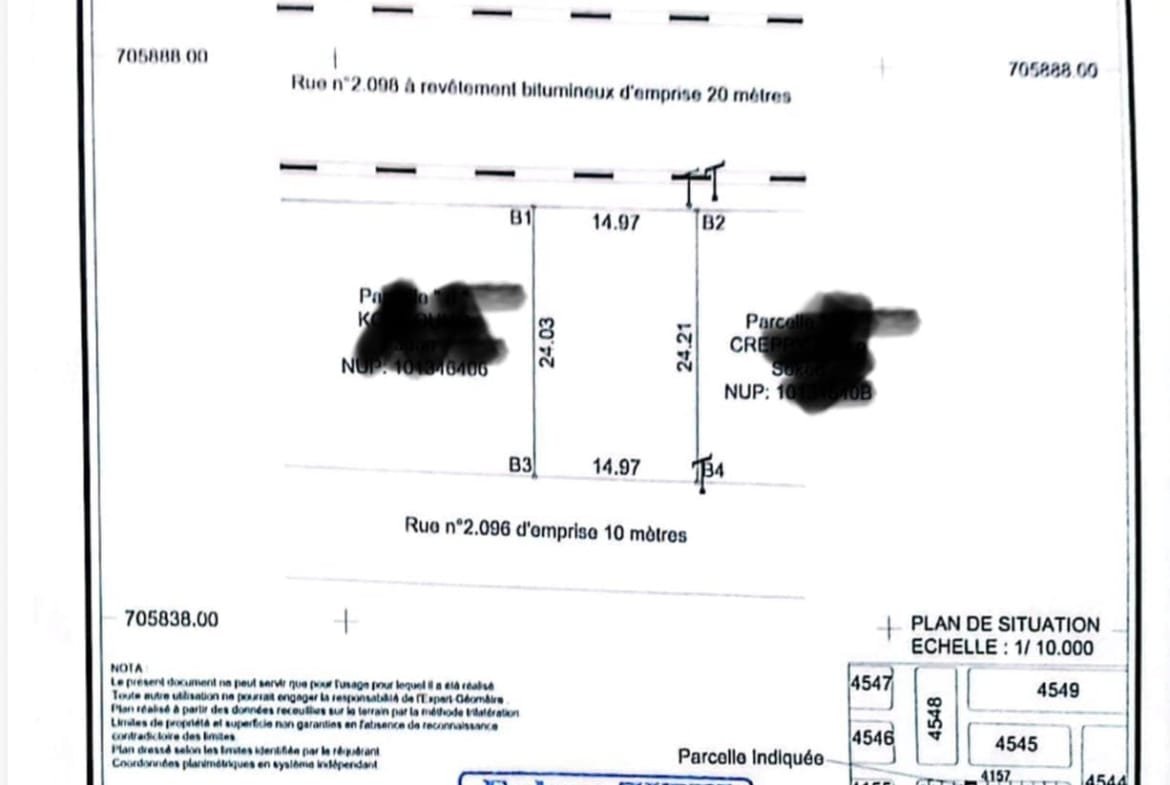 Parcelle de 361 m² avec deux façades sur rues à Akpakpa Pondéhou
